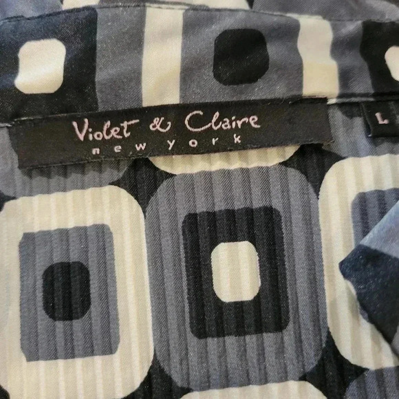 Violet  & Claire New York Rouched Stretchy Overblouse L - Picture 4 of 11